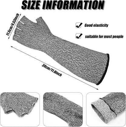 3 Pairs Protective Arm Sleeves Arm Protectors for Thin Skin and Bruising Cut Resistant Sleeve Level 5 Burn Protection