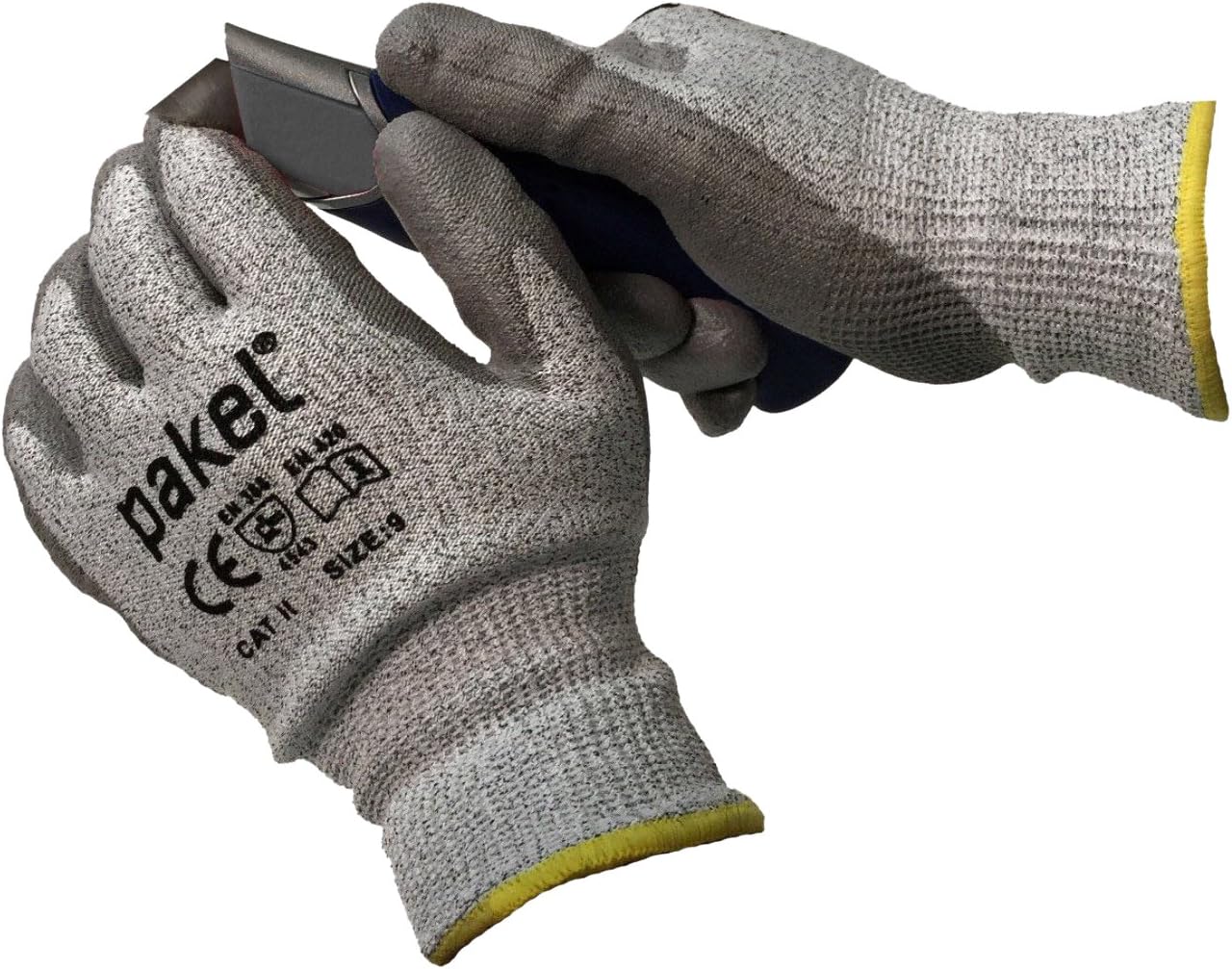 High Performance En388 CE Level 5 Cut Resistant Knit Wrist Gloves (Size 7 / Small)