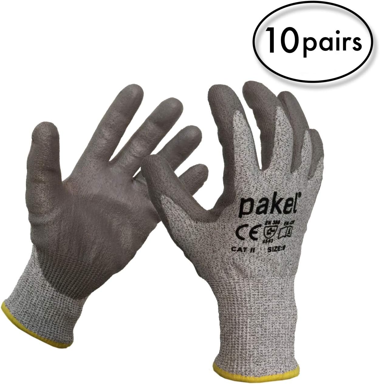 High Performance En388 CE Level 5 Cut Resistant Knit Wrist Gloves (Size 7 / Small)