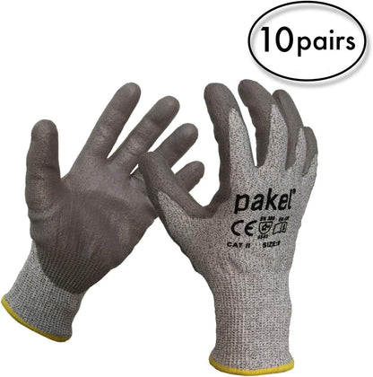 High Performance En388 CE Level 5 Cut Resistant Knit Wrist Gloves (Size 7 / Small)