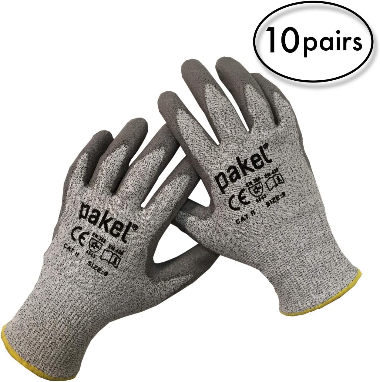 High Performance En388 CE Level 5 Cut Resistant Knit Wrist Gloves (Size 7 / Small)