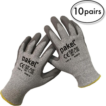 High Performance En388 CE Level 5 Cut Resistant Knit Wrist Gloves (Size 7 / Small)