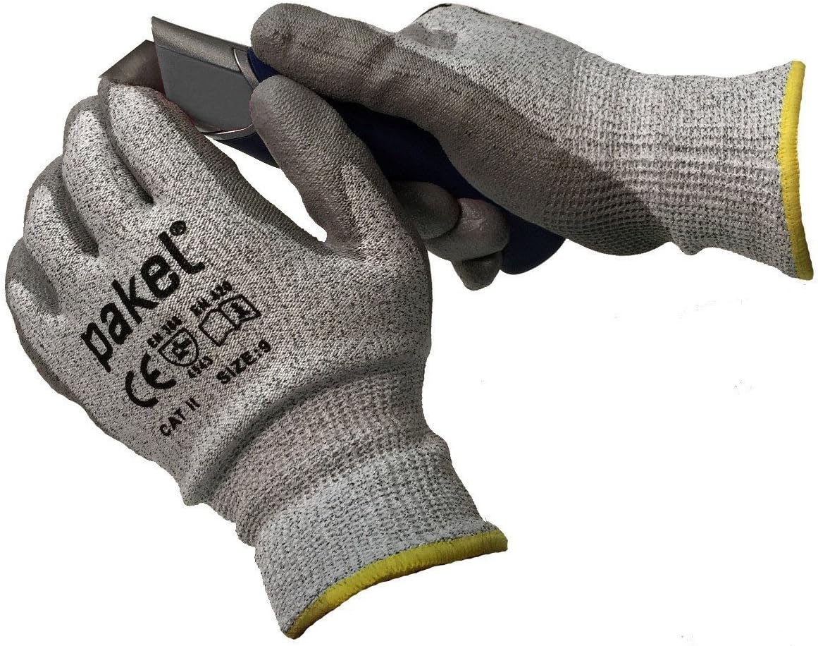 High Performance En388 CE Level 5 Cut Resistant Knit Wrist Gloves (Size 7 / Small)