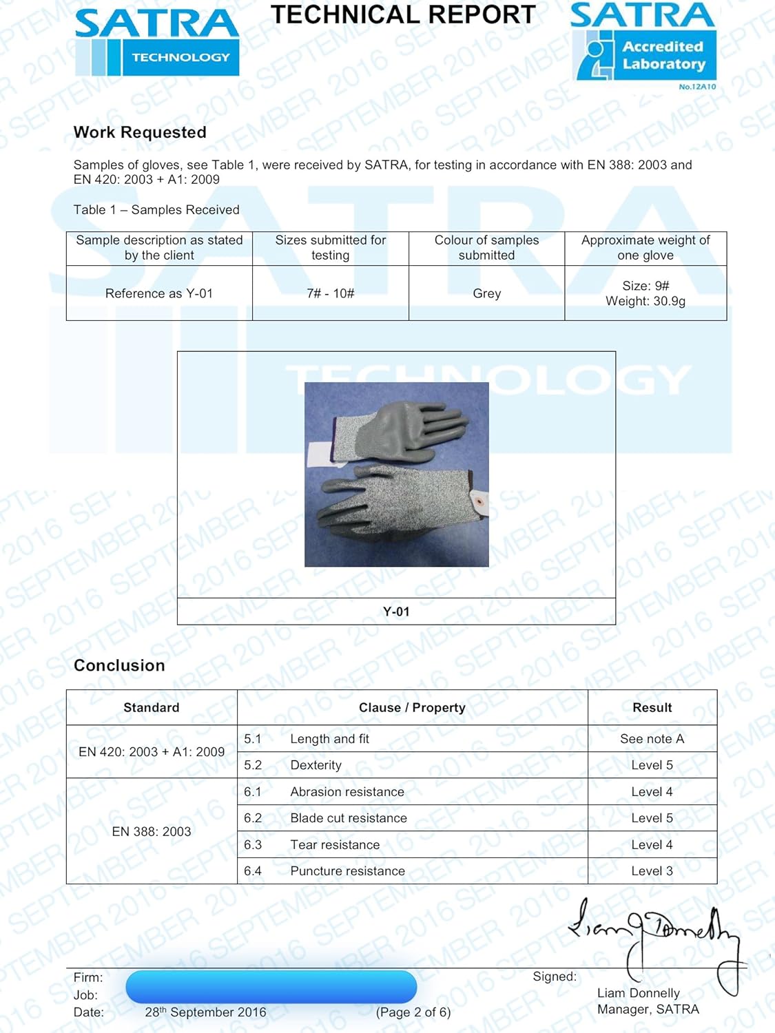 High Performance En388 CE Level 5 Cut Resistant Knit Wrist Gloves (Size 7 / Small)