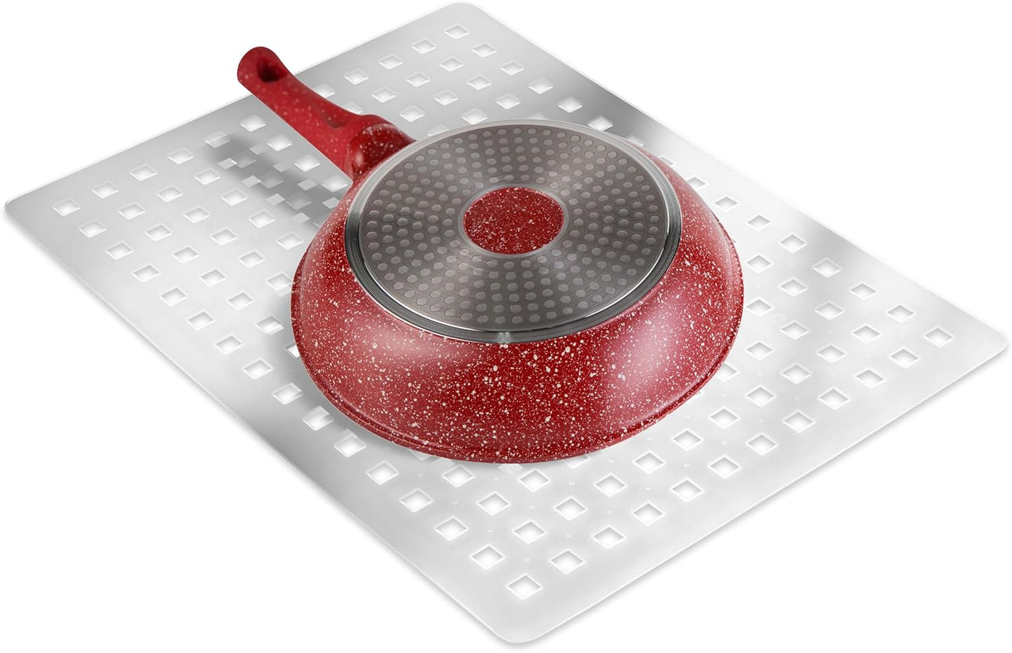 Clear Sink Mat - 12” x 16” - Heavy Duty PVC, Non-Slip, Dishwasher Safe, BPA-Free Sink Protector, Durable, Cut to Fit, Sink Mat for Kitchen Sink & Dishware Protection