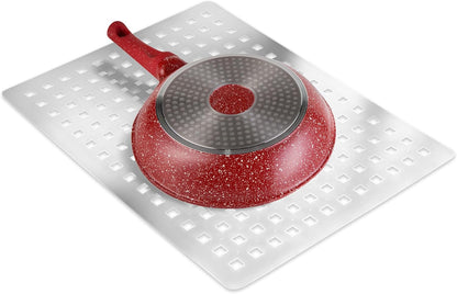 Clear Sink Mat - 12” x 16” - Heavy Duty PVC, Non-Slip, Dishwasher Safe, BPA-Free Sink Protector, Durable, Cut to Fit, Sink Mat for Kitchen Sink & Dishware Protection