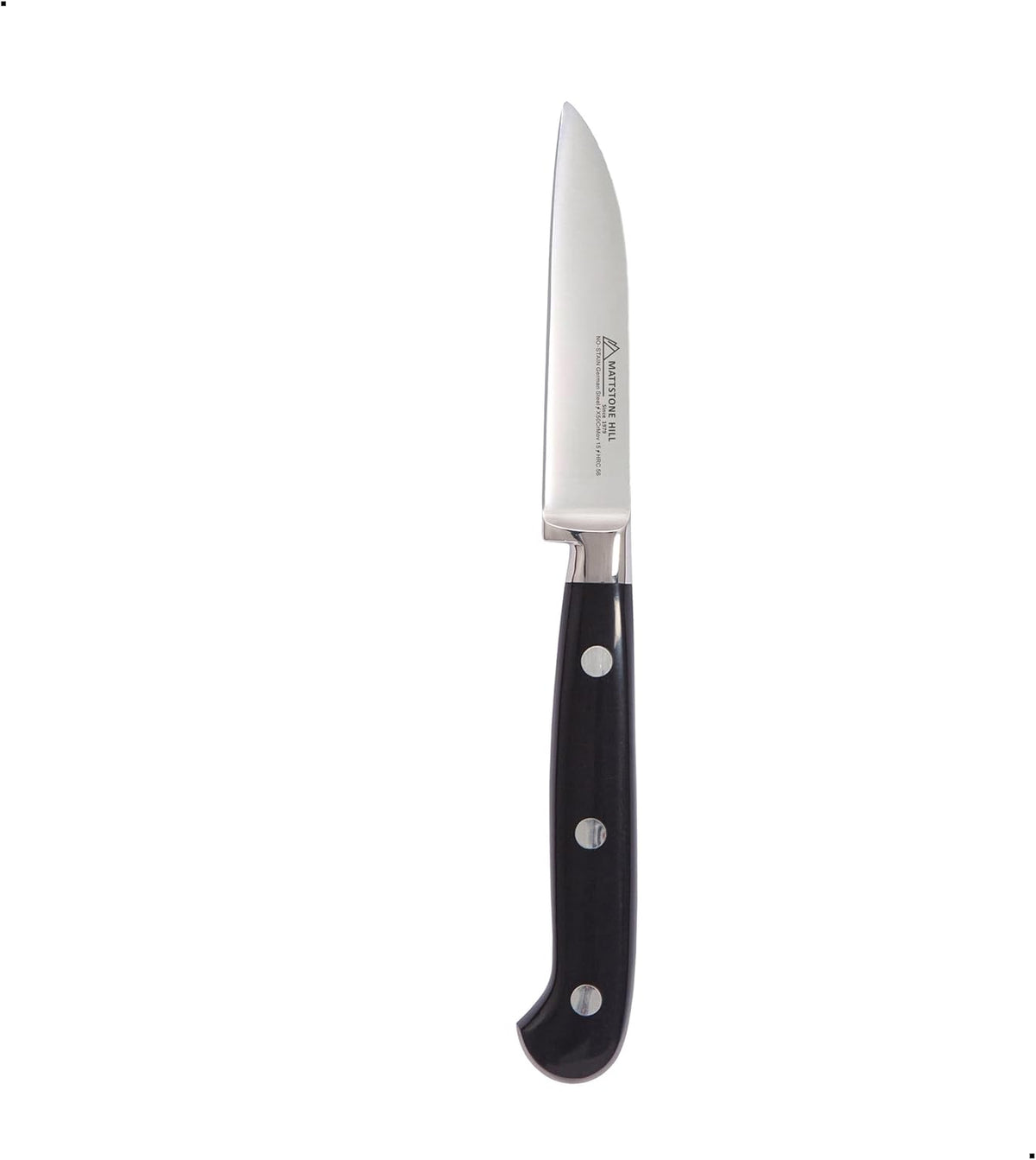Serrated Utility Knife - MATTSTONE HILL 4.7" Kitchen Knife, German Stainless Steel Vegetable Knife, Paring Knife, Triple Rivet Handle