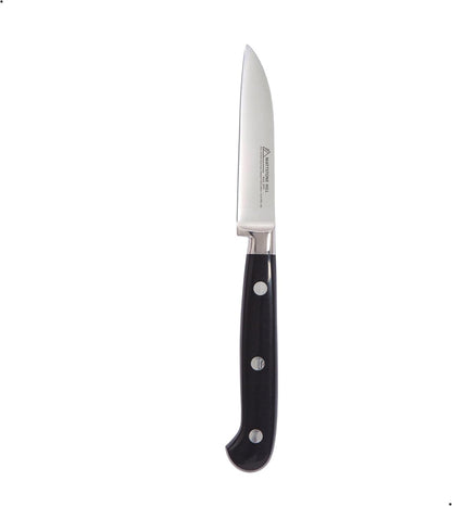 Serrated Utility Knife - MATTSTONE HILL 4.7" Kitchen Knife, German Stainless Steel Vegetable Knife, Paring Knife, Triple Rivet Handle