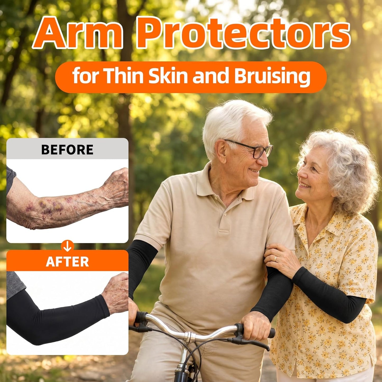 2 Pairs 15.4in Arm Warmers Down Yarn Knitted, S920 | Summer Essential for AC Rooms, Hyaluronic Acid Infused, Moisturizing & Skin-Friendly, Light Compression for Thin Skin