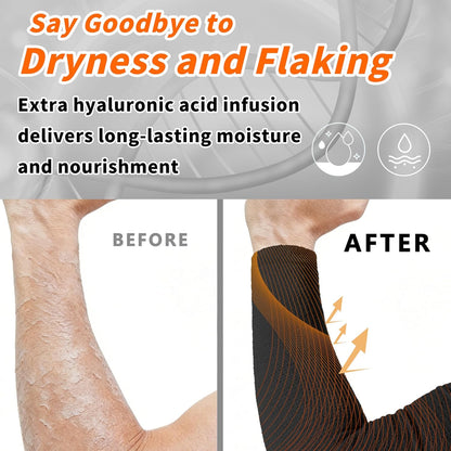 2 Pairs 15.4in Arm Warmers Down Yarn Knitted, S920 | Summer Essential for AC Rooms, Hyaluronic Acid Infused, Moisturizing & Skin-Friendly, Light Compression for Thin Skin