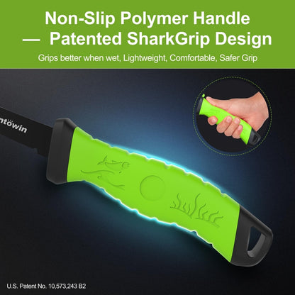 3-in-1 7" Fillet Knife for Fish, Razor Sharp German G4113 Pro Stainless Steel Blade, Fishing Filet Knives Saltwater with SharkGrip Ergonomic Handle, Cuchillo Includes Sheath & XL Sharpener