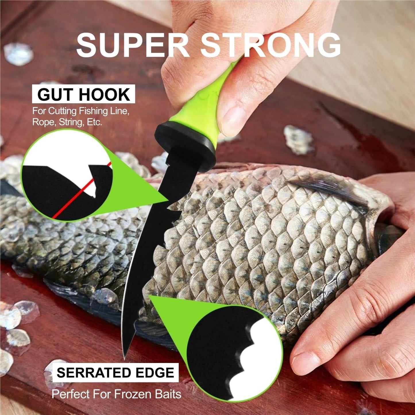 3-in-1 7" Fillet Knife for Fish, Razor Sharp German G4113 Pro Stainless Steel Blade, Fishing Filet Knives Saltwater with SharkGrip Ergonomic Handle, Cuchillo Includes Sheath & XL Sharpener
