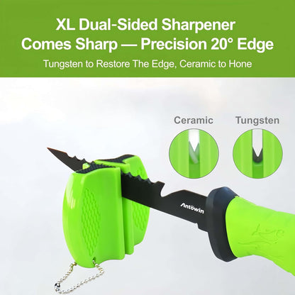 3-in-1 7" Fillet Knife for Fish, Razor Sharp German G4113 Pro Stainless Steel Blade, Fishing Filet Knives Saltwater with SharkGrip Ergonomic Handle, Cuchillo Includes Sheath & XL Sharpener
