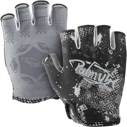 Stubby UV Fishing Gloves Sun Protection Fingerless Glove Men Women UPF 50+ SPF for Kayaking, Paddling, Canoeing, Rowing, Driving | Half-Finger Design, Upf 50+ Protection, Quick-Dry Stretch Fabric, Reinforced Palm Grip, Pull Tabs, Fishing And Paddling