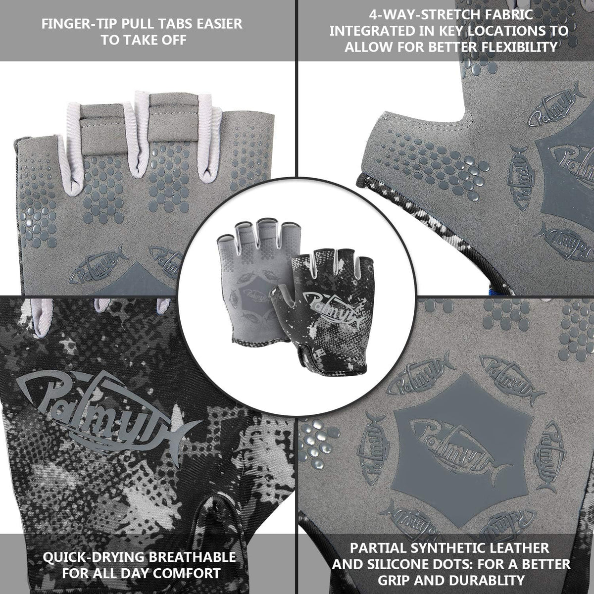 Stubby UV Fishing Gloves Sun Protection Fingerless Glove Men Women UPF 50+ SPF for Kayaking, Paddling, Canoeing, Rowing, Driving | Half-Finger Design, Upf 50+ Protection, Quick-Dry Stretch Fabric, Reinforced Palm Grip, Pull Tabs, Fishing And Paddling