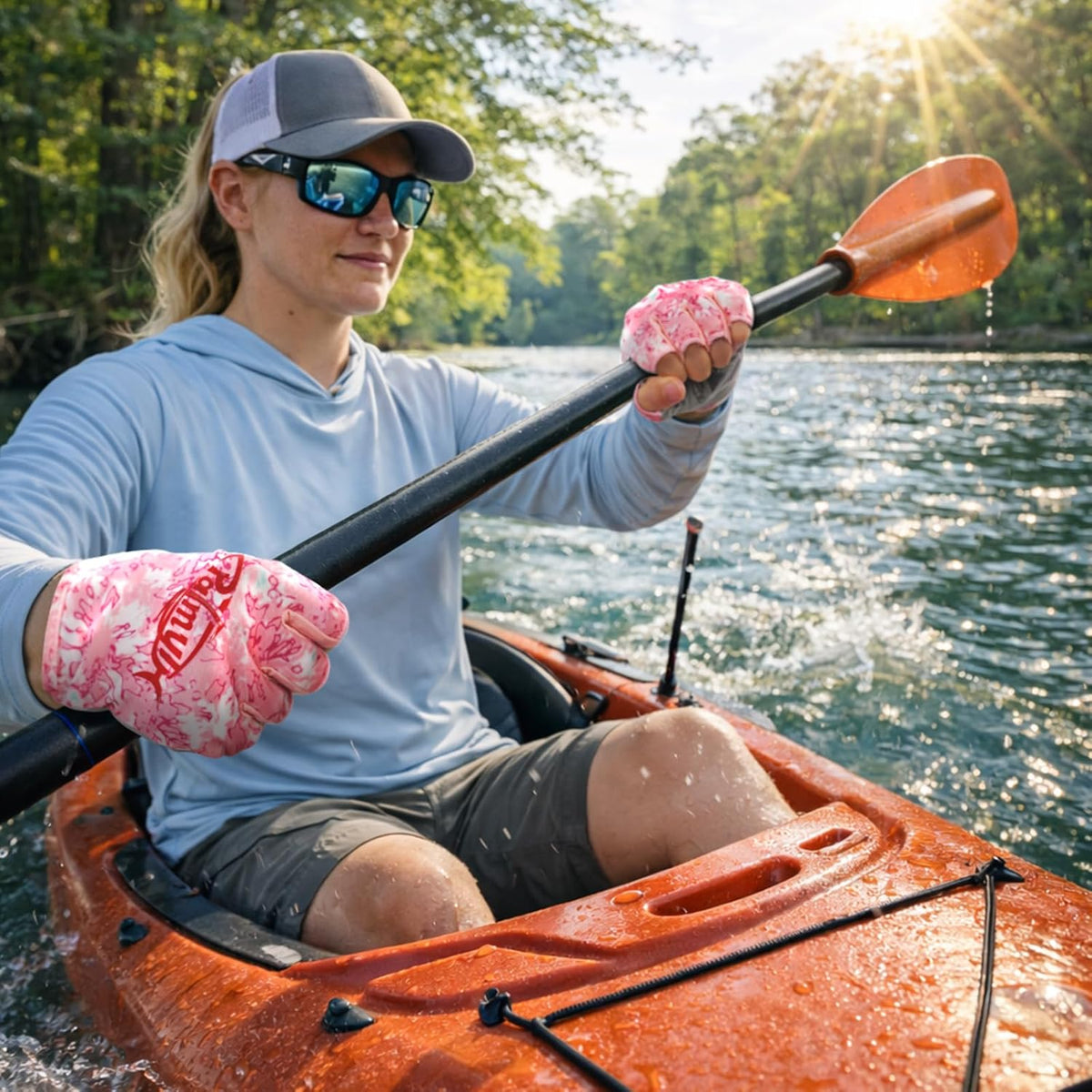 Stubby UV Fishing Gloves Sun Protection Fingerless Glove Men Women UPF 50+ SPF for Kayaking, Paddling, Canoeing, Rowing, Driving | Half-Finger Design, Upf 50+ Protection, Quick-Dry Stretch Fabric, Reinforced Palm Grip, Pull Tabs, Fishing And Paddling