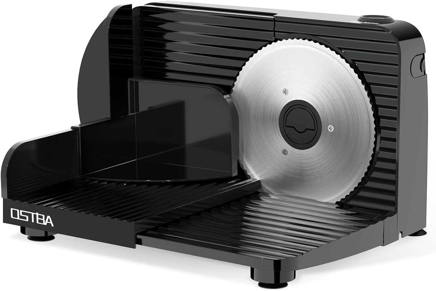 Foldable Electric Food Slicer, Adjustable Thickness 0–15mm, 6.7” Stainless Steel Blade, 150W Motor, Portable & Easy-to-Clean, Meat, Cheese, Bread, and Vegetable Slicer for Home Kitchen, Black