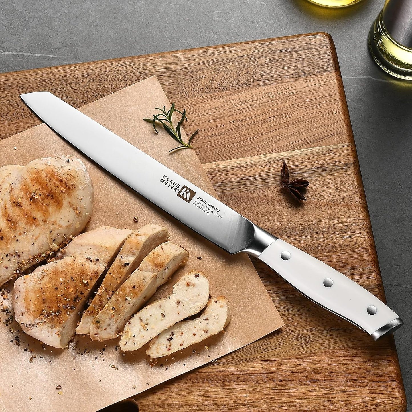 Stahl 19-Piece German Steel Kitchen Knife Block Set (Black) | Premium Knife Set, Long-Lasting Sharpness, Versatile Knife Choices, Space-Saving Block, Ideal For Food Prep & Large Gathering