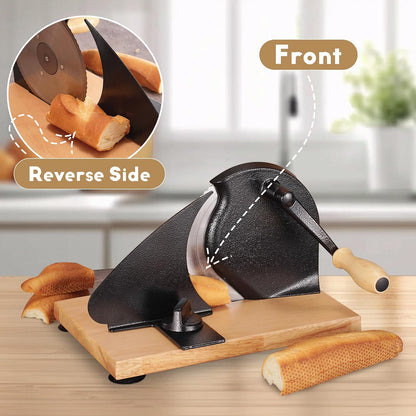 Manual Bread Slicer for Homemade Bread, Adjustable Thickness for Even Slice