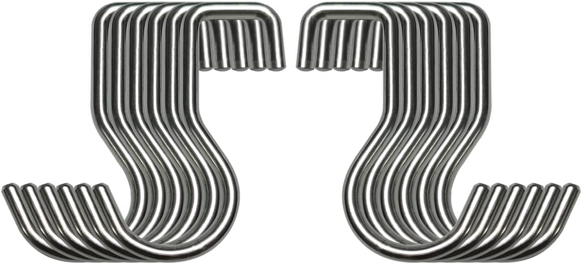 17 Inch Magnetic Knife Holder for Wall No Drill,Adhesive Knife Magnetic Strip with 12 Hooks,Kitchen Double Rods Stainless Steel Magnetic Utensil Holder(Silver)