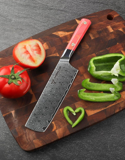 Bird Beak Paring Knife 3.5 Inch, Professional Kitchen Peeling Knife, Ultra Sharp Damascus Powder Steel with Full-tang Resin Handle, SHENG Series