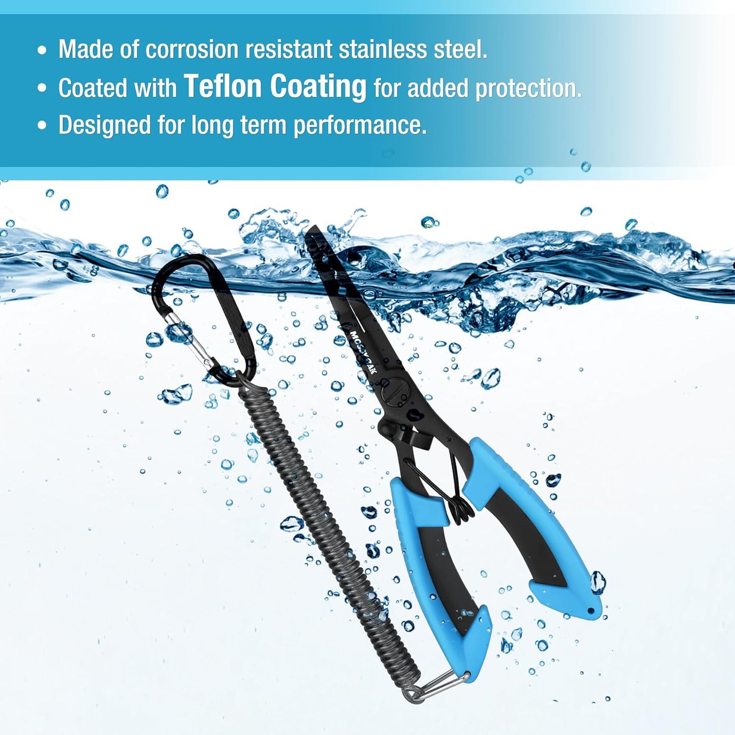 Fishing Tools Kit- Fishing Plier, Fish Lip Gripper, Multifunctional Fishing Hook Remover with Lanyards Sheath, Saltwater Resistant Fishing Accessories & Equipment, Fishing Gifts for Men