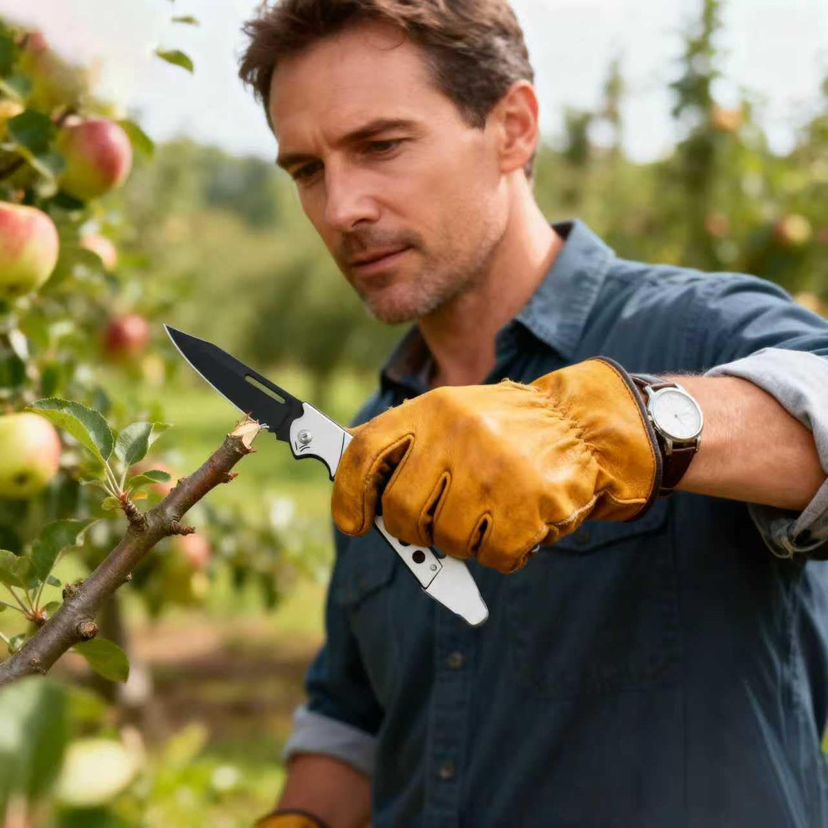 Professional Grafting Knife – Folding Pruning Knife for Gardening, Grafting & Budding | Sharp Stainless Steel Blade, Ergonomic Handle | Ideal for Fruit Trees, Roses & Plants