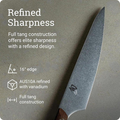 Kanso 8" Chef’s Knife, Handcrafted Japanese Kitchen Knife, AUS10A Stainless Steel Blade, Tagayasan Handle, Gyuto-Style Tool for Professional and Home Chefs | Handcrafted Japanese Kitchen Knife, AUS10A Stainless Steel Blade, Tagayasan Handle