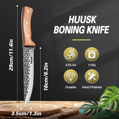 DRGSKL Huusk Knives from Japan, Boning Knife for Meat Cutting 6 inch