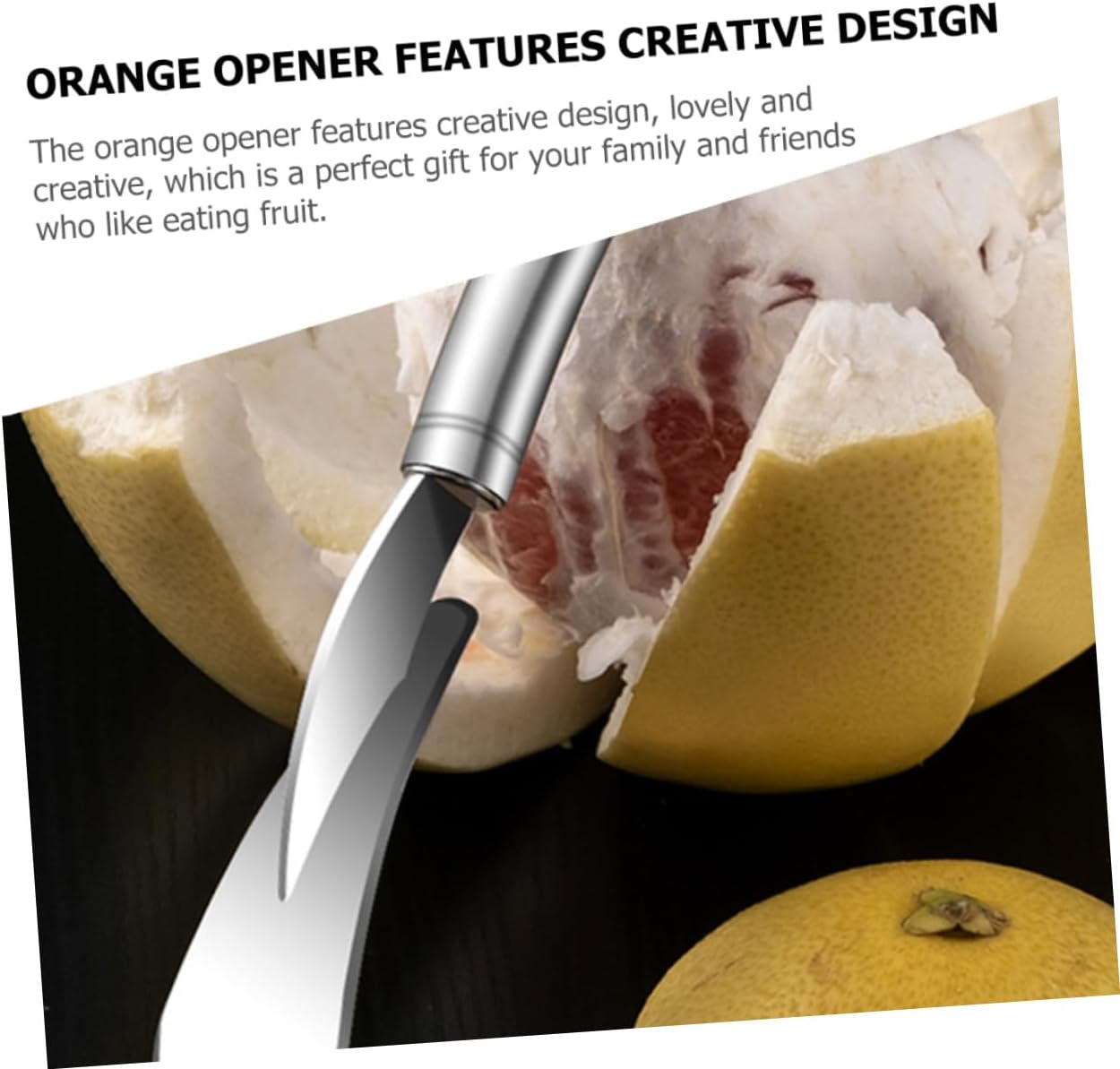 Pomelo Peeler Tool Multi-function Citrus Opener Serrated Edge 304 Stainless Steel Grapefruit Knife for Fruit Cutting Kitchen Gadget for Home Use