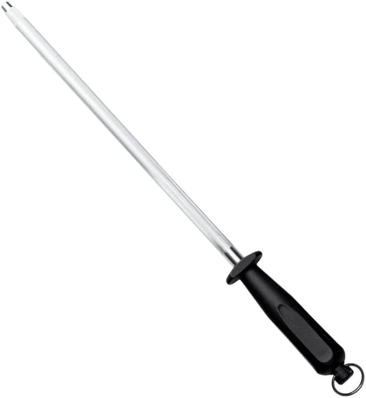 Sharpening Rod 8 inch, Professional Honing Steel Rod, Premium Carbon Honing Rod for Honing Blades, New Edition Classic Sharpening Rod, Steel Sharpener Stick for Professional Chefs and Home Cook.
