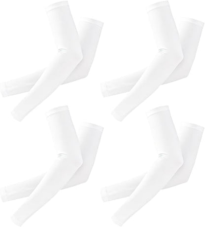 Arm Sleeves UV Sun Protection Cooling Sports Compression Sleeves for Men & Women 4 Pairs