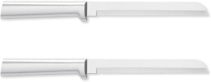 Rada Cutlery 6" Bread Knife (W236), Stainless Steel Serrated Blade, Black Handle