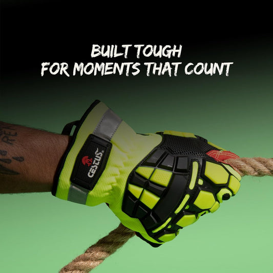 Cestus 3207, Impact Resistant Work Gloves, Coarse Palm, ANSI Cut A6