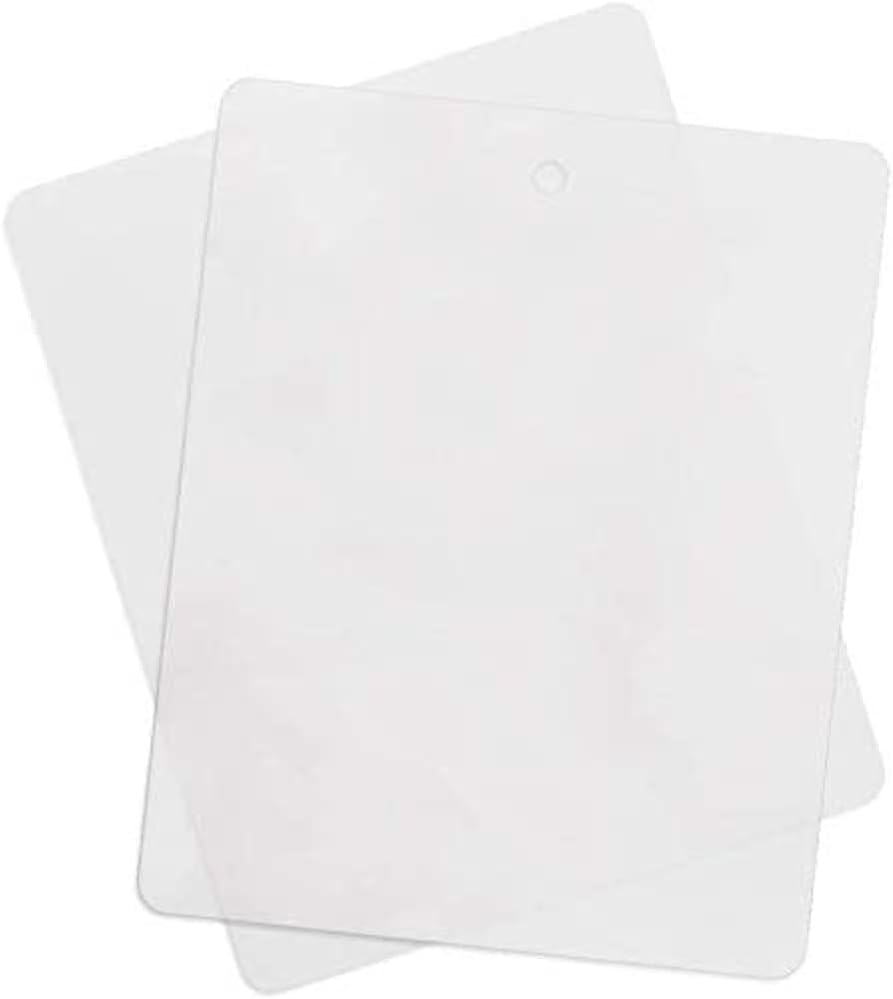 Thin Clear Flexible Plastic Cutting Board Chopping Mat - Inexpensive, Flexable, Disposable - 12" x 15" (2)