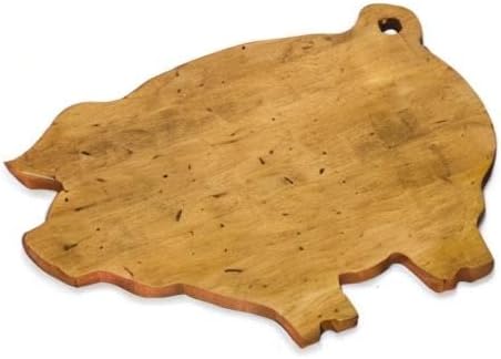 J.K. Adams 14-Inch-by-9-Inch Maple Wood Cutting Board, Pig-Shaped
