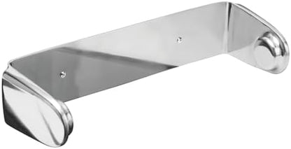 mDesign Metal Wall Mounted Paper Towel Holder Dispenser for Walls or Under Cabinet in Kitchen, Pantry, Cupboard, Sink Storage, Holds Jumbo Rolls - Omni Collection - Brushed Stainless Steel
