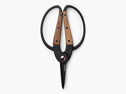 Barebones Garden Scissors - Walnut Scissors - Garden Supplies and Indoor Plant Accessories - Plant Shears with Wide Handles - Comfortable Fit Hand Pruners (Large)