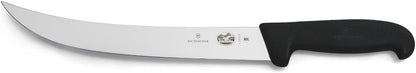 Victorinox Fibrox 8-Inch Curved Breaking Knife, Black - Swiss Made Butcher Knife, High Carbon Stainless Steel, Non-Slip Fibrox Pro Handle