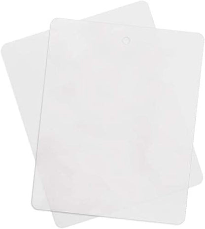 Thin Clear Flexible Plastic Cutting Board Chopping Mat - Inexpensive, Flexable, Disposable - 12" x 15" (2)