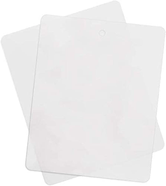 Thin Clear Flexible Plastic Cutting Board Chopping Mat - Inexpensive, Flexable, Disposable - 12" x 15" (2)