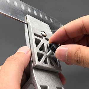 Professional Sharpener with 6 Sharpening Stones, Fixed Angle Kitchen Chef Knife Sharpening Set, Grinding Grip System Tool, Professional Sharpening