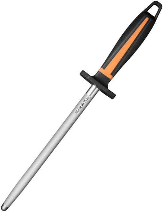 Selected High-Carbon Steel Honing Rod - 8 Inch Honing Steel Made of Hardened Steel with Classic Simplicity Handle for Kitchen Knives