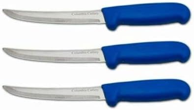 Columbia Cutlery 6 in. Blue Boning / Fillet Knife - Curved & Stiff (Single Boning Knife)