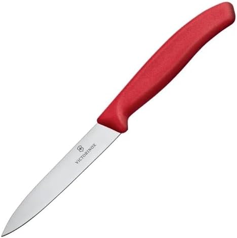 "Victorinox VIC-6.7631 Swiss Classic Paring 3¼"" Serrated Spear Point Blade 5/8"" width at handle Red", multicolor, m