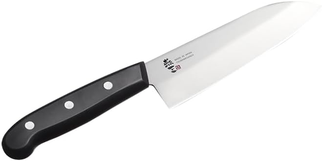 Japanese Chef Knife, 7 inch Gyuto by Enzo, Hand Forged, Tsubame Sanjyo Stainless Steel, Light Weight, Wear/Corrosion Resistance, 11.8 inch Total Length
