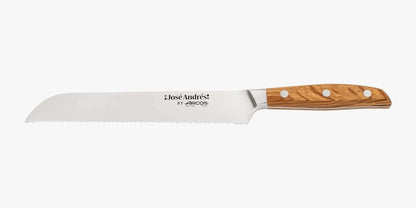 Arcos Jose Andres 10-Inch Fillet Knife Forged Meat Slicer | Professional NITRUM Stainless Steel Blade with Silk Edge | Ideal for Slicing Ham or Prosciutto | Ergonomic Holm Oak Wood Handle
