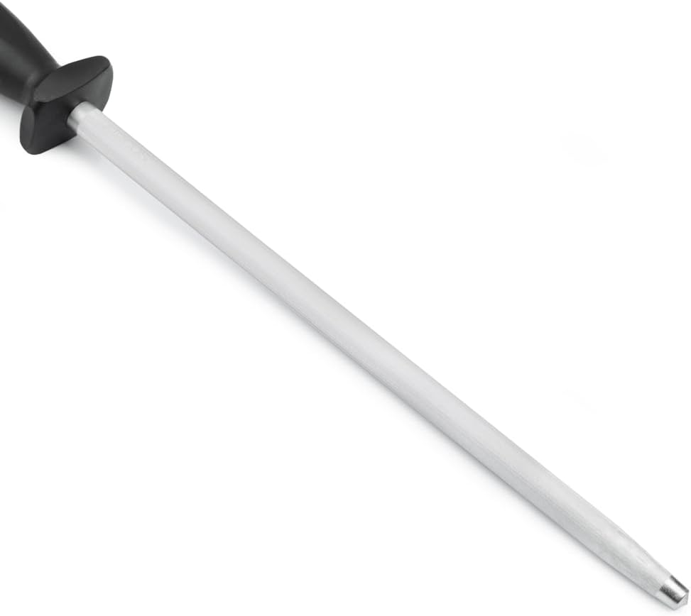 ARCOS Sharpening Steel 12 Inch Nitrum Stainless Steel and 300 mm blade. Series Chaira. Body Carbon Steel Chromium Coated 11 - Handle Polypropylene. Lightweight and smooth shapes. Color Black.