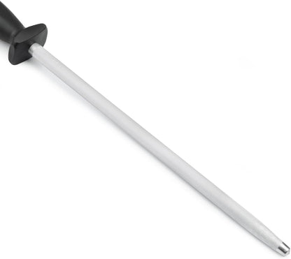 ARCOS Sharpening Steel 12 Inch Nitrum Stainless Steel and 300 mm blade. Series Chaira. Body Carbon Steel Chromium Coated 11 - Handle Polypropylene. Lightweight and smooth shapes. Color Black.