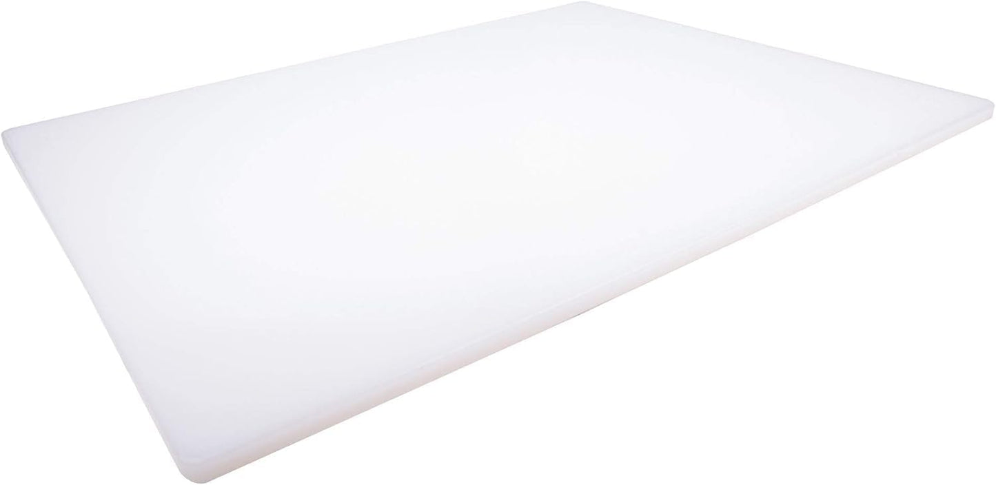 Thirteen Chefs Plastic Cutting Board - 18 x 12 x 0.5 Inch, Professional Grade HDPE, NSF Approved, Large Size and Dishwasher Safe
